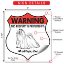 Maltese! Property is Protected Badge Sign or Sticker-3
