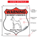 Miniature Pinscher! Property is Protected Badge Sign or Sticker-3