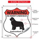 Newfoundland! Property is Protected Badge Sign or Sticker-3