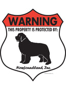 Newfoundland! Property is Protected Badge Sign or Sticker-1