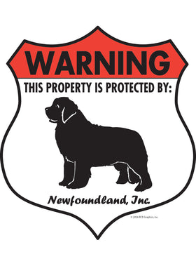 Newfoundland! Property Patrolled Badge Sign or Sticker