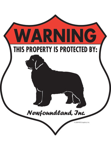Newfoundland! Property Patrolled Badge Sign or Sticker