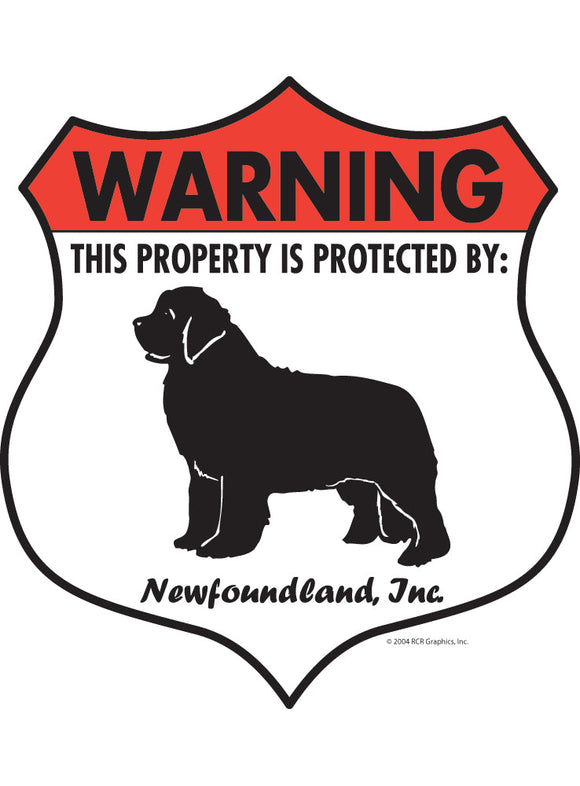 Newfoundland! Property Patrolled Badge Sign or Sticker
