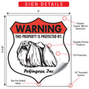 Pekingese! Property is Protected Badge Sign or Sticker-3