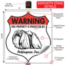 Pekingese! Property is Protected Badge Sign or Sticker-4