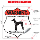 Pharaoh Hound! Property is Protected Badge Sign or Sticker-3