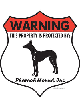 Pharaoh Hound! Property Patrolled Badge Sign or Sticker