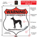 Pharaoh Hound! Property is Protected Badge Sign or Sticker-4