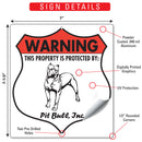 American Pit Bull Terrier! Property is Protected Badge Sign or Sticker-3
