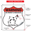 Rat Terrier! Property is Protected Badge Sign or Sticker-3