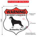 Rottweiler! Property is Protected Badge Sign or Sticker-2