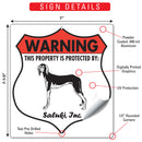 Saluki! Property is Protected Badge Sign or Sticker-3