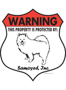 Samoyed! Property is Protected Badge Sign or Sticker-1
