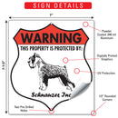 Schnauzer! Property is Protected Badge Sign or Sticker-3
