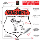 Shar Pei! Property is Protected Badge Sign or Sticker-4