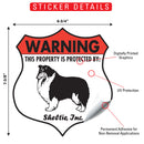 Sheltie! Property is Protected Badge Sign or Sticker-2
