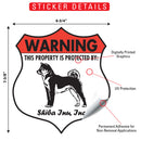 Shiba Inu! Property is Protected Badge Sign or Sticker-2