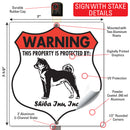 Shiba Inu! Property is Protected Badge Sign or Sticker-4