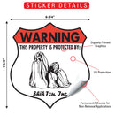 Shih Tzu! Property is Protected Badge Sign or Sticker-2