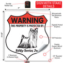 Silky Terrier! Property is Protected Badge Sign or Sticker-4