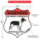 Welsh Springer Spaniel! Property is Protected Badge Sign or Sticker-2