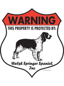 Welsh Springer Spaniel! Property is Protected Badge Sign or Sticker-1