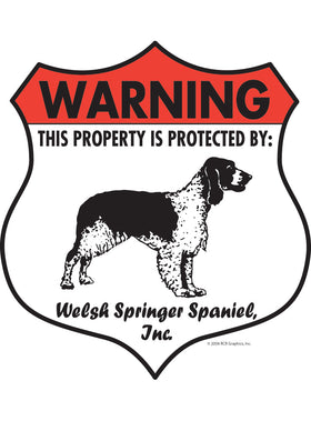 Welsh Springer Spaniel! Property Patrolled Badge Sign or Sticker