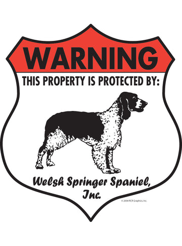 Welsh Springer Spaniel! Property Patrolled Badge Sign or Sticker