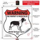 Welsh Springer Spaniel! Property is Protected Badge Sign or Sticker-4