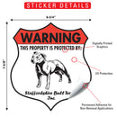 Staffordshire Bull Terrier! Property is Protected Badge Sign or Sticker-2
