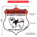 Tibetan Spaniel! Property is Protected Badge Sign or Sticker-2