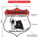 Tibetan Terrier! Property is Protected Badge Sign or Sticker-2