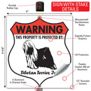 Tibetan Terrier! Property is Protected Badge Sign or Sticker-4