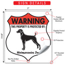 Weimaraner! Property is Protected Badge Sign or Sticker-3