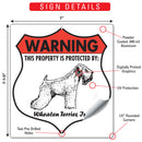 Wheaten Terrier! Property is Protected Badge Sign or Sticker-3
