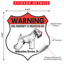 Wheaten Terrier! Property is Protected Badge Sign or Sticker-2