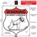Wheaten Terrier! Property is Protected Badge Sign or Sticker-4