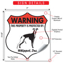 Whippet! Property is Protected Badge Sign or Sticker-3