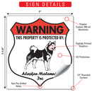 Alaskan Malamute! Property is Protected Badge Sign or Sticker-3