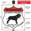 Neapolitan Mastiff! Property is Protected Badge Sign or Sticker-4