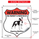 American Bulldog! Property is Protected Badge Sign or Sticker-3