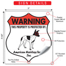 American Hairless Terrier! Property is Protected Badge Sign or Sticker-3