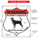 Black and Tan Coonhound! Property is Protected Badge Sign or Sticker-3