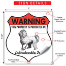 Labradoodle! Property is Protected Badge Sign or Sticker-3