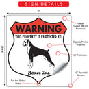 Boxer! Property is Protected Badge Sign or Sticker-3