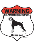 Boxer! Property is Protected Badge Sign or Sticker-1