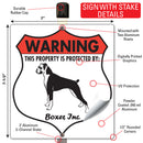 Boxer! Property is Protected Badge Sign or Sticker-4