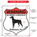 Doberman! Property is Protected Badge Sign or Sticker-3