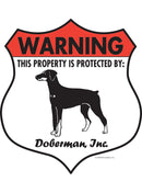 Doberman! Property is Protected Badge Sign or Sticker-1