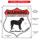Presa Canario! Property is Protected Badge Sign or Sticker-3